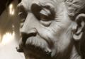 highly detailed memorial portrait bust